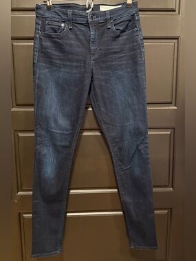 rag & bone Women's Skinny Jeans in Dark Blue Wash